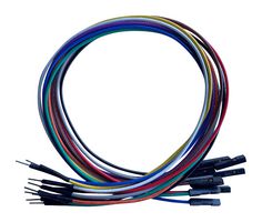 TWIN INDUSTRIES TW-MF-20C Juego de Alambres Puente, 10 Piezas, 20 cm, Multi-Color, Macho a Hembra, Pin Maquinado, 24 AWG