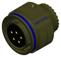 AMPHENOL AEROSPACE D38999/26WD5SN Conector Circular, MIL-DTL-38999 serie III, Serie MIL-DTL-38999 III, Macho Reca, 5 Contactos