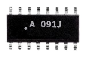 BROADCOM HCPL-091J-000E Digital Isolator, 4 Channels, 5 V, 3 V, SOIC, 16 Pins, 110 Mbaud
