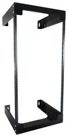 HAMMOND RB-2PW20 Open Frame Wall Rack, Steel, Black, 20U, 19.2" W, 18" D, 42.21" H, RB-2PW Series