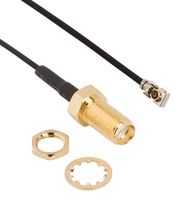 AMPHENOL RF 095-902-600-100 Cable RF / Coaxial ensamblado, 3.937 ", 100 mm, 1.37mm Micro, SMA Jack Pasamuro