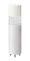 PATLITE LR6-102WMBW-C+FB295 Signal Tower, 1 Tier, White, Off White Body, 88 dB, 12 Pin M12 Connector, 4 Tone, 24 VDC