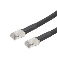 L-COM TRD624AHFO-BLK-15F Ethernet Cable, Cat6a, RJ45 Plug to RJ45 Plug