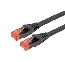 L-COM TRD624AUF-BLK-20F Ethernet Cable, Cat6a, RJ45 Plug to RJ45 Plug, UTP (Unshielded Twisted Pair), Black, 6.1 m, 20 ft
