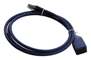 L-COM TRD626ADSZ-MPTL-5F Cable Ethernet, Cat6a, RJ45 Macho a RJ45 Hembra, SFTP (par trenzado laminado apantallado), Azul