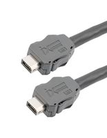 L-COM TRGIX601EC-BLK-30CM Cable Ethernet, Cat6a, Tipo A IX Macho a Tipo A IX Macho