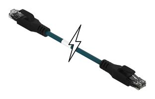 MOLEX 120108-8532 Cable Ethernet, Cat 5e, RJ45 Macho a RJ45 Macho, STP (par trenzado blindado), Verde Azulado