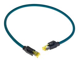 MOLEX 120341-0602 Cable Ethernet, Cat6a, RJ45 Macho a RJ45 Macho, STP (par trenzado blindado), Verde Azulado, 2 m