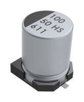 KEMET EDT107M050A9PAA SMD Aluminum Electrolytic Capacitor, Radial Can - SMD, 100 µF, 50 V, 2000 hours @ 125°C, Polar