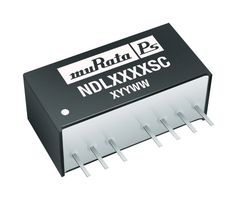 MURATA POWER SOLUTIONS NDL2409SC Convertidor CD/CD Pasante Aislado, Miniatura, 2:1, 2 W, 1 Salida, 9 V, 222 mA