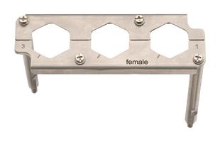 HARTING 09400169912 Accesorio para Conector, Marco, 3 x Insertos Hembra Harting Serie 350 Han HC Modular