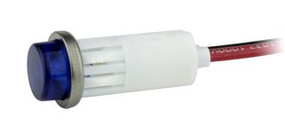 VCC / VISUAL COMMUNICATIONS COMPANY 1092C6-28V Indicador de Montaje en Panel LED, Azul, 28 V, 12.7 mm, 25 mA, 3.2 cd