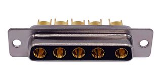 NORCOMP 680M5W5203L411 Combination Layout D Sub Connector, Power-D 680M Series, DB-5W5, Receptacle, 5 Contacts, 5 Power