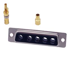 NORCOMP 682M5W5203L001 Combination Layout D Sub Connector, Power-D 682M Series, DB-5W5, Receptacle, 5 Contacts, 5 Power