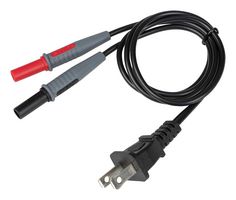 KLEIN TOOLS 69357 Cable de prueba banana, AC Plug, Banana Jack, 0.33 ", 81 mm, Negro