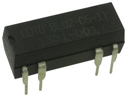 COTO TECHNOLOGY 8L02-05-11 Reed Relay, DPST-NO, 5 VDC, 8L Series, Through Hole, 200 ohm, 500 mA
