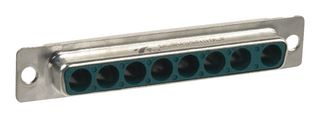 AMPHENOL COMMUNICATIONS SOLUTIONS DC8W8SA00LF Combination Layout D Sub Connector, FCI DW Series, DC-8W8, 0 Contacts, Receptacle, 8, Solder