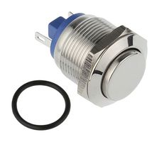 E-SWITCH PV1H240SS Vandal Resistant Switch, PV1 Series, 0.75 ", SPST-NO-DM, Off-(On), Round Raised, Natural
