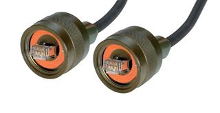L-COM TRD8RG1-03 Cable Ethernet, Cat 5e, RJ45 Macho a RJ45 Macho, STP (par trenzado blindado), Negro, 914.4 mm