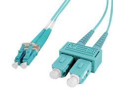 BEL FUSE SCLC-3DTP030 Cable de Fibra Optica, SC Dúplex a LC Dúplex, Multimodo, 50µm / 125µm, 2 Fibras, 3m