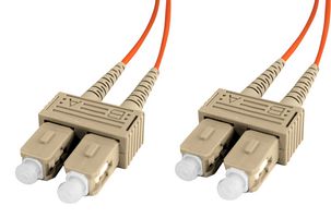 BEL FUSE SCSC-6DTP050 Fiber Optic Cable, SC Duplex to SC Duplex, Multimode, 62.5µm / 125µm, 2 Fibers, 5m