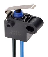 OMRON ELECTRONIC COMPONENTS D2GWSC6L3MBYOMR Microswitch, Sealed, Ultra Subminiature, Bent Leaf Lever, SPST-NO, Wire Leaded, 10 mA, 13.5 V