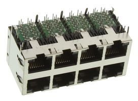 MOLEX 85727-1003 Conector Modular, Jack Modular, 2 x 4 (Apilado), 8P8C, Cat5, Cat5e, Through Hole
