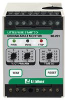 LITTELFUSE SE-701-0U Relevador de Falla a Tierra, 240 V, 2.5 s, SPST-NO, SPST-NC, Carril DIN, panel, CE, CSA, UL