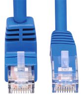 EATON TRIPP LITE N204-020-BL-DN Cable Ethernet, Cat5, Cat5e, Cat6, RJ45 90° Macho a RJ45 Macho, UTP (par trenzado sin blindaje)
