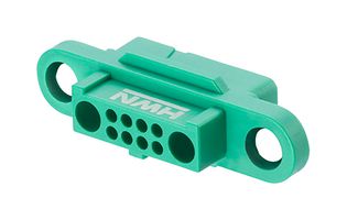 HARWIN G125-2249600-01-08-01 Carcasa de Conector, Negro / Verde, Gecko-MT G125 Series, Receptáculo eléctrico, 10 Posiciones