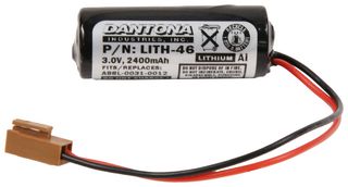 DANTONA INDUSTRIES CR17450SE-R Batería, 3 V, Litio, 2.4 Ah, Contacto a Presión, 1