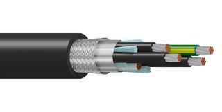 BELDEN 29502F 0105000 Multiconductor Cable, Shielded, 3 Conductor, 12 AWG, 5000 ft, 1524 m