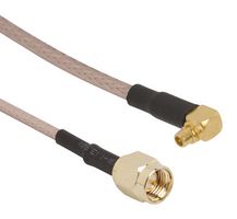 AMPHENOL RF 095-902-485-012 RF / Coaxial Cable Assembly, 12 ", 304.8 mm, RG316, SMA Straight Plug, MMCX Right Angle Plug