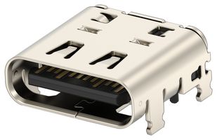 TE CONNECTIVITY 2385692-1 Conector USB, USB 4.0, Receptáculo eléctrico, 24 Posiciones, Montaje Superficial, Right Angle