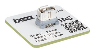 HIROSE / HRS IX80G-A-10P Modular Connector, IX Type A Jack, 1 x 1 (Port), 10P10C, Cat5e, Cat6a, Surface Mount