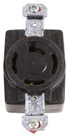 HUBBELL WIRING DEVICES HBL7410B Conector de Entrada de Potencia, Power Entry, 20 A, Negro, Nylon (Poliamida), 208 V