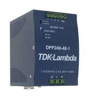 TDK-LAMBDA DPP240-48-1 AC/DC DIN Rail Power Supply (PSU), 1 Output, 240 W, 48 VDC, 5 A