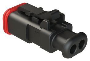 AMPHENOL SINE/TUCHEL AT06-2S-SR01BLK Carcasa de Conector Automotriz, Sellado, Serie AT, Macho, 2 Posiciones