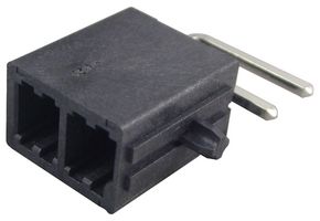 MOLEX 76825-0002 Pin Header, Power, Wire-to-Board, 2 Rows, 2 Contacts, Through Hole Right Angle