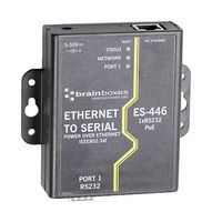 BRAINBOXES ES-446 Adapter, PoE Ethernet to RS232 Serial