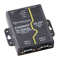 BRAINBOXES ES-457 Convertidor, PoE Ethernet a 2 x RS-232 Serial