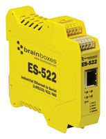 BRAINBOXES ES-522 Device Server, Ethernet to Serial, Industrial, 2 Port, RS232, RS422, RS485