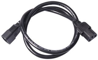 MULTICOMP PRO MC002835 Mains Power Cord, IEC 60320 C14 to IEC 60320 C13, 991 mm, 13 A, 250 VAC, Black