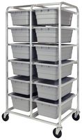 QUANTUM STORAGE TR1-2516-8YL Rack de Tina, 1 Contenedor, 27" L x 19" A x 19" H, Amarillo