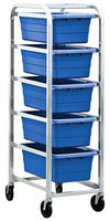 QUANTUM STORAGE TR12-2516-8GY Rack de Tina, 12 Contenedores, 27" L x 37" A x 71" H, Gris
