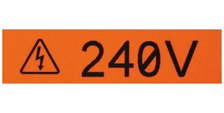 EBM-PAPST M4Q045-CF07-04 Wire Marker, Thermal Transfer, Blank (No Legend), 12.7mm x 7.6m, Vinyl, Black, Orange