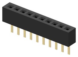 GCT BC065-06-A-L-D PCB Receptacle, Top Entry, Board-to-Board, 1 mm, 1 Rows, 6 Contacts, Through Hole Mount