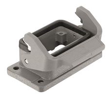 HARTING 09300061301 Heavy Duty Connector, Low Profile, Base, Bulkhead Mount, Aluminum Body, 1 Lever, 6B