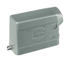 HARTING 19302101540 Conector Uso Rudo, Entrada Lateral M20, 2 Clavijas, Bajo Perfil, Capucha, Entrada Lateral