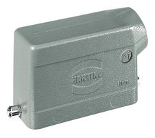 HARTING 19302241541 Conector Uso Rudo, Entrada Lateral M25, 2 Clavijas, Bajo Perfil, Capucha, Entrada Lateral